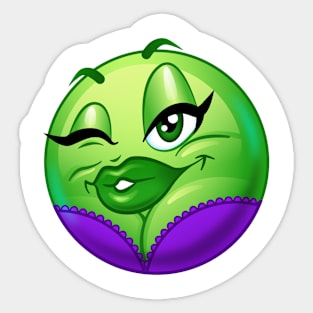 Sexy Green Emoji Sticker